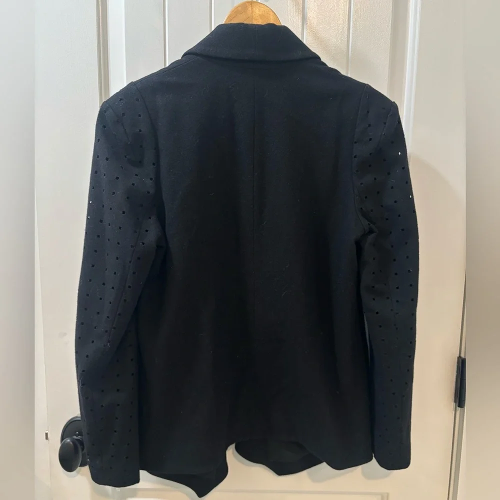 Rebecca Minkoff Black Wool Blazer Size 8 - Picture 3 of 5